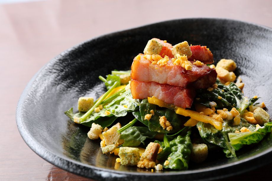 ほうれん草とベーコンのサラダ（650円）