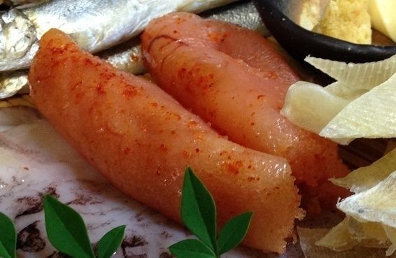 【七輪炙り】　明太子　ご飯が欲しくなるお客様続出　ご飯下さいと遠慮なくお申し出くださいませ。（680円）