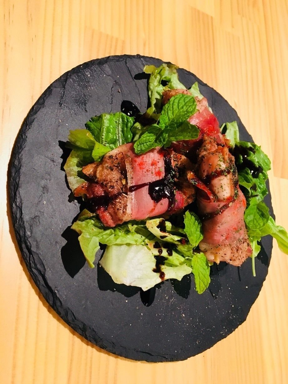 国産鶏の塩焼き　サルティンボッカ風