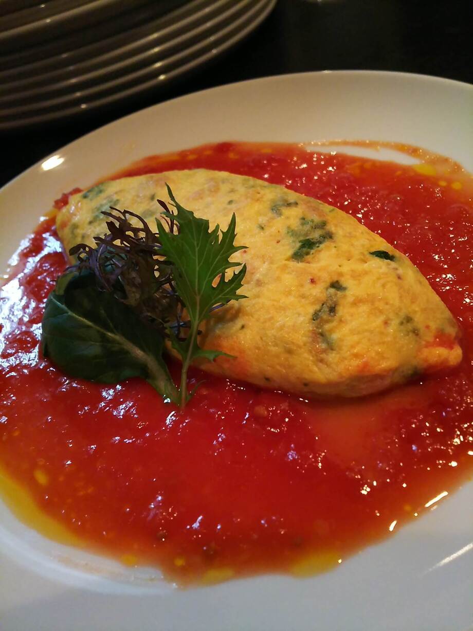 桜エビと菜の花のオムレツ