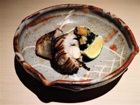 カマスのエリンギ巻き焼き