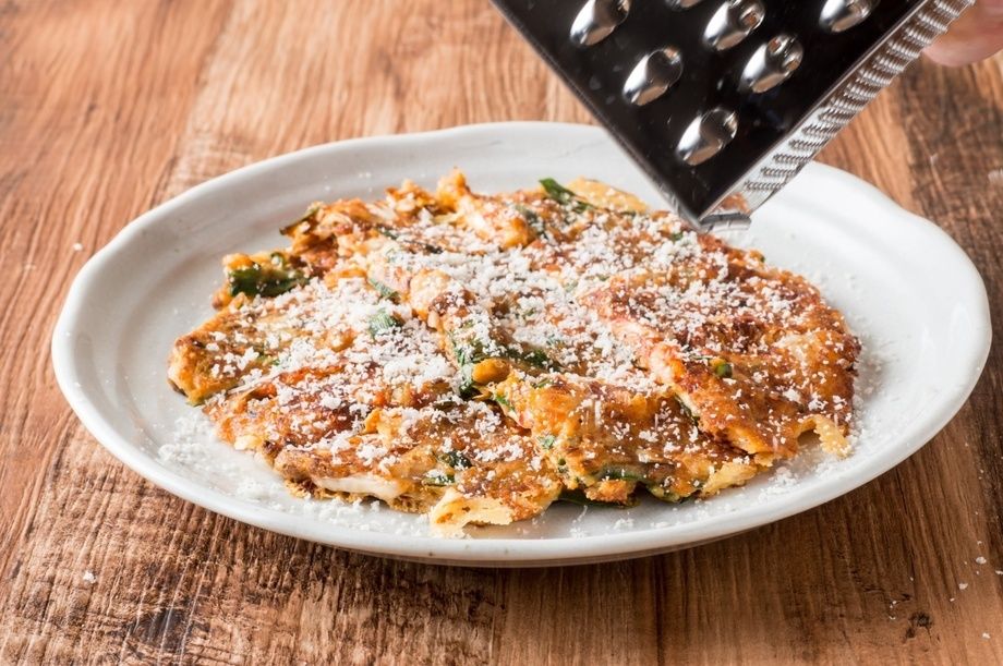 とろ～りエビキムチーズチヂミ