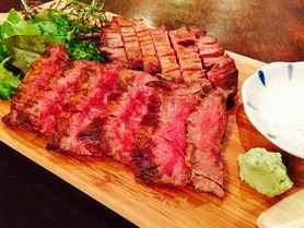 厚切り牛タンとハラミの炙り焼き