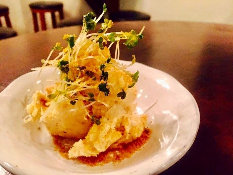 からすみと焼きタラコのポテサラ