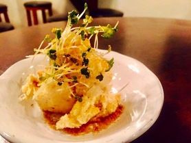 からすみと焼きタラコのポテサラ