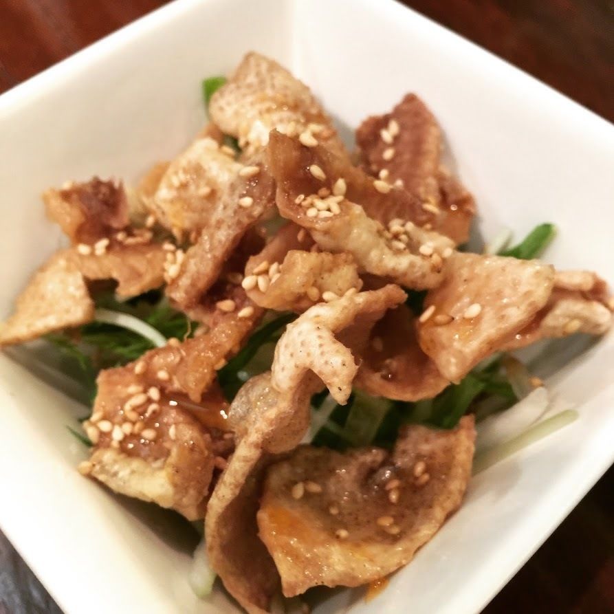 鶏かわポン酢（970円）