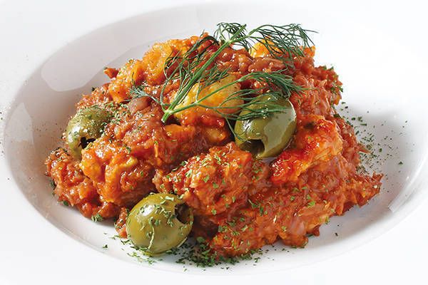 仔牛のオリーブ煮込み