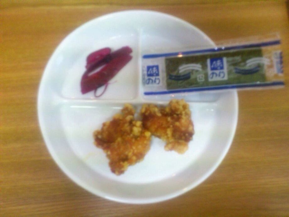 朝: からあげ定食(2個)（380）