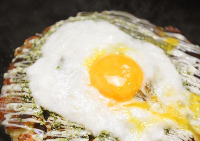 Okonomiyaki with Pork and Grated Yam