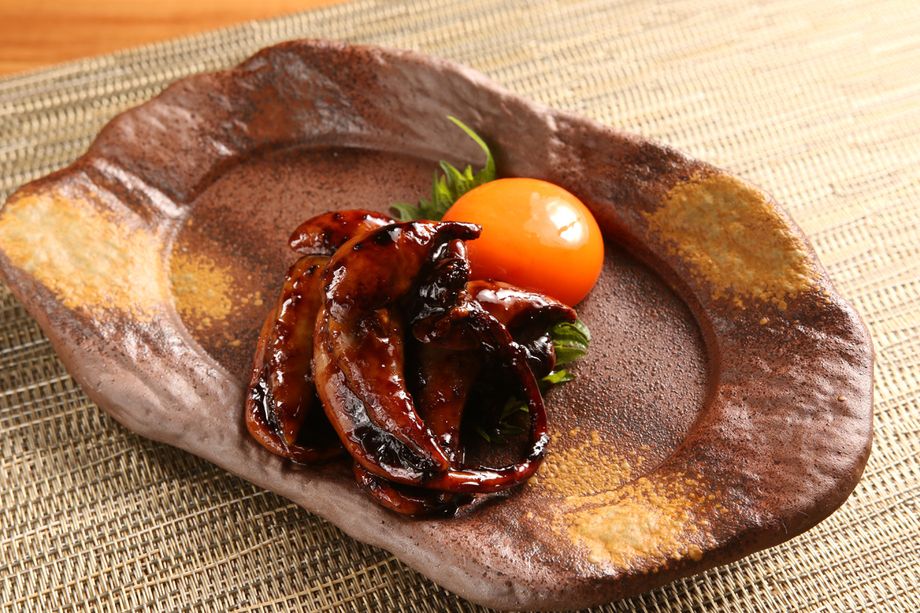 割きたての肝焼き