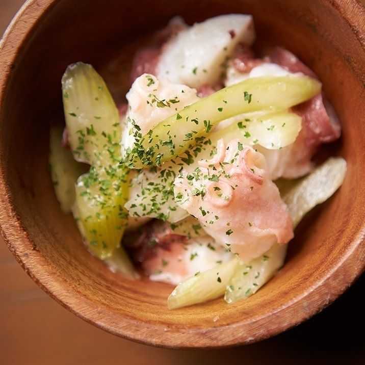 北海タコとセロリのマリネ（￥５８０）