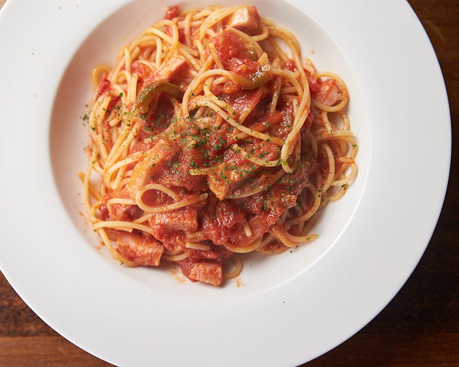 ハラペーニョと厚切りベーコンのアラビアータ（￥１１８０）