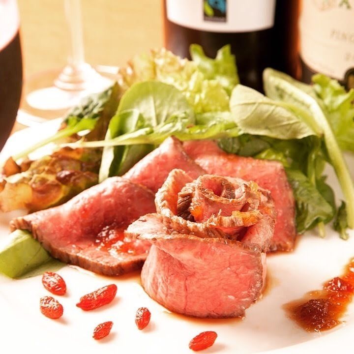 黒毛和牛 絶品ローストビーフ（1380円）