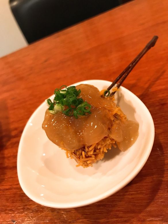 白菜の豚バラ巻き 皿うどん風