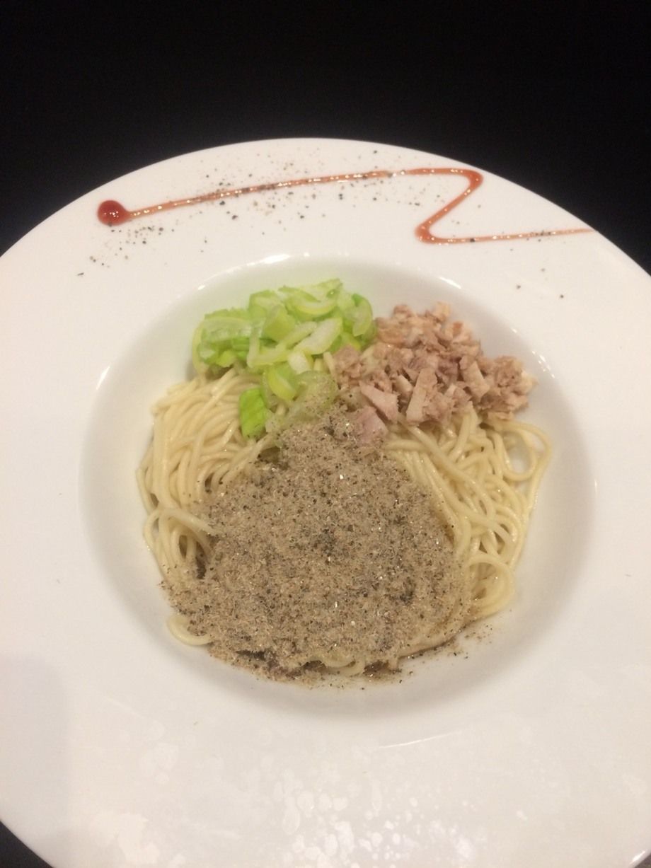 continue　追い玉　煮干油そば（200）