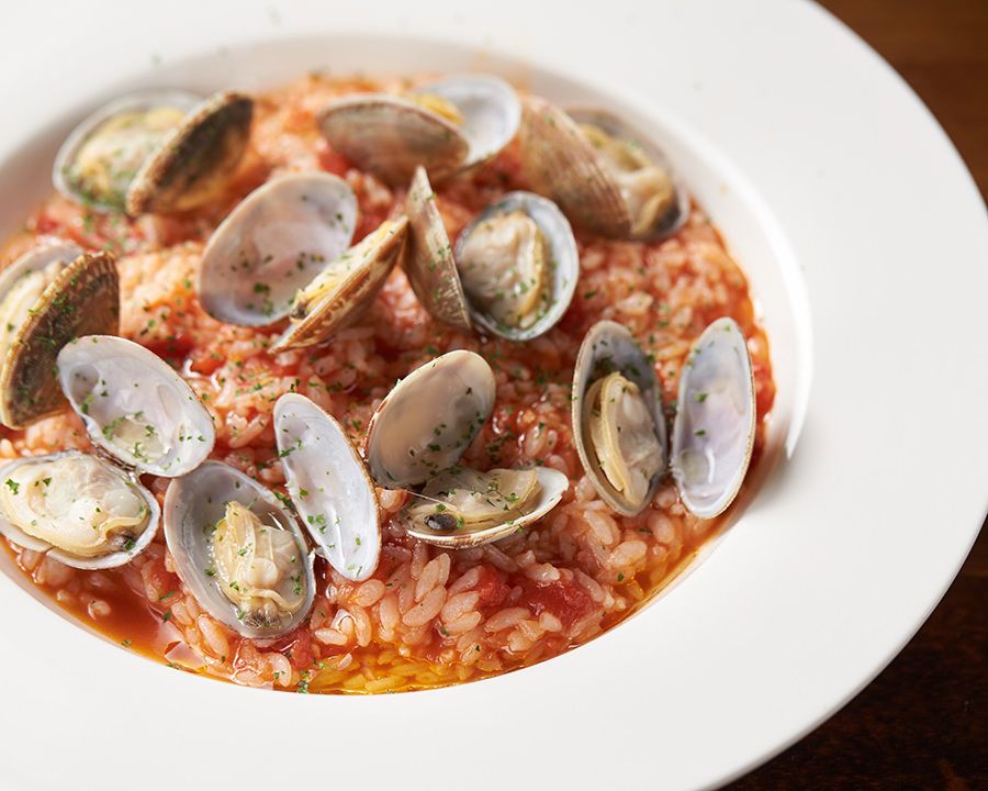 産地直送　あさりのトマトのリゾット（￥８８０）