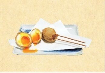 煮卵（串揚げ）