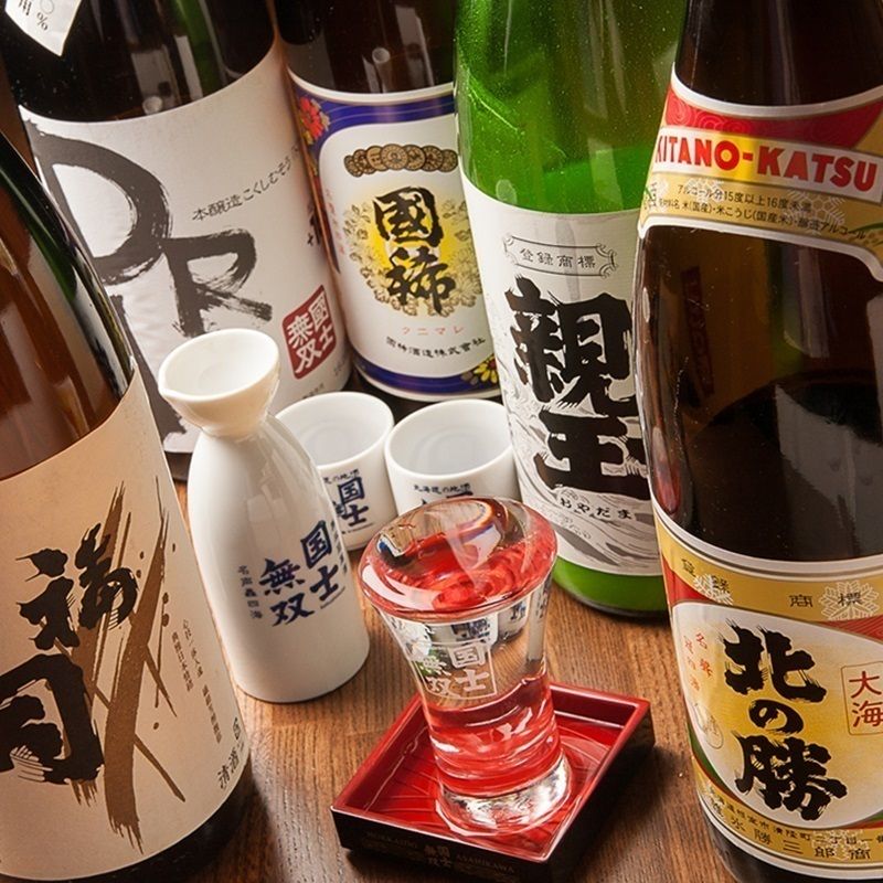厳選した日本酒を取り揃えております。