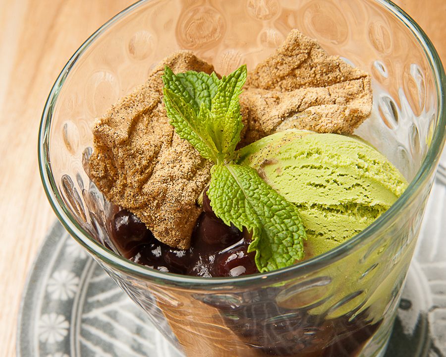 抹茶とわらび餅