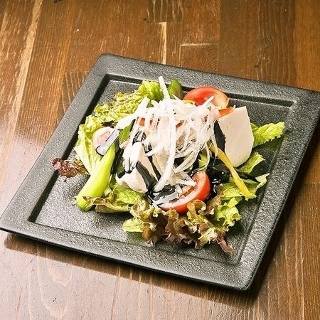 札幌「畔田商店」の豆腐サラダ