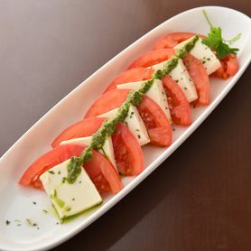 塩漬け豆腐のカプレーゼ