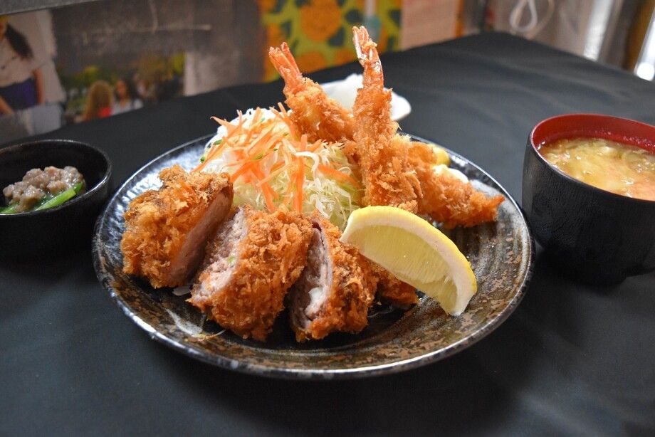 肉巻きメンチかつ×肉巻きエビフライ（900円（平日ランチ）／1,000円）