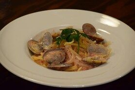 あさりと明太クリームパスタ