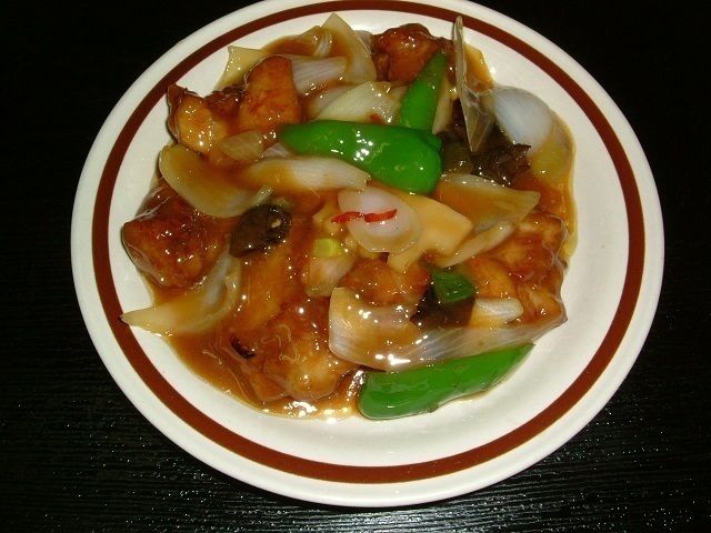 鶏肉の唐辛子くずかけ（600円）