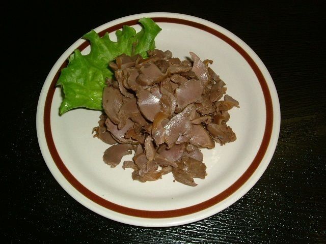砂ずりの醤油炊き（500円）