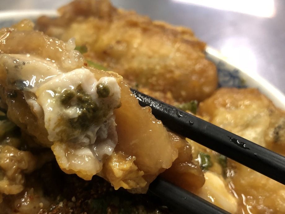 牡蠣天とじ丼