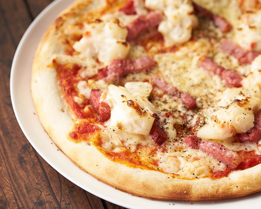 ポテトと厚切りベーコンのピザ（Ｍ）（￥１１８０（М））