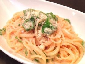 明太子と刻みオクラ