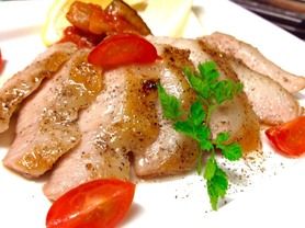 上州豚トロの黒胡椒焼き レモンの香り
