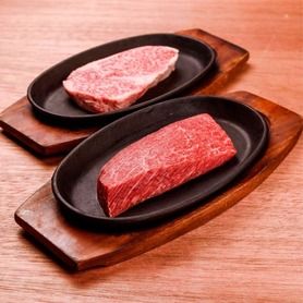 赤身系希少部位の熟成ステーキ/霜降り系極上希少部位の熟成ステーキ