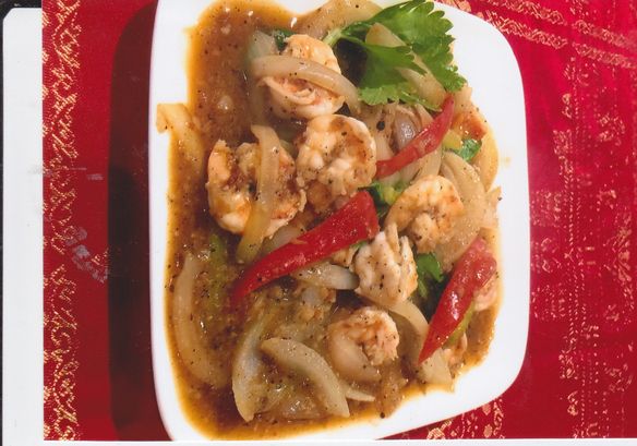 えびの黒こしょう炒め