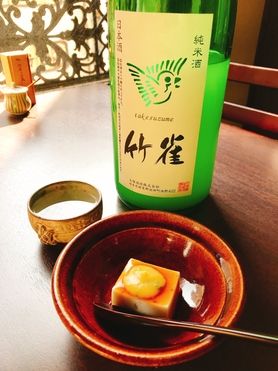 ごま豆腐　木の芽味噌がけ