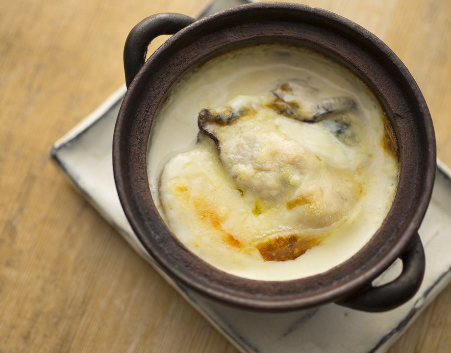 牡蠣のブルーチーズグラタン