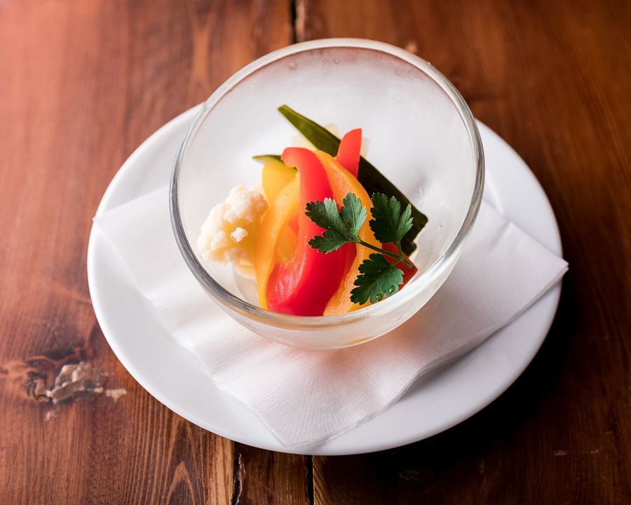 フレッシュ野菜の自家製ピクルス（¥600）