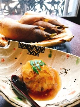 たけのこと穴子のがんもどき