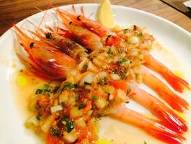 甘エビのサルサソースカルパッチョ