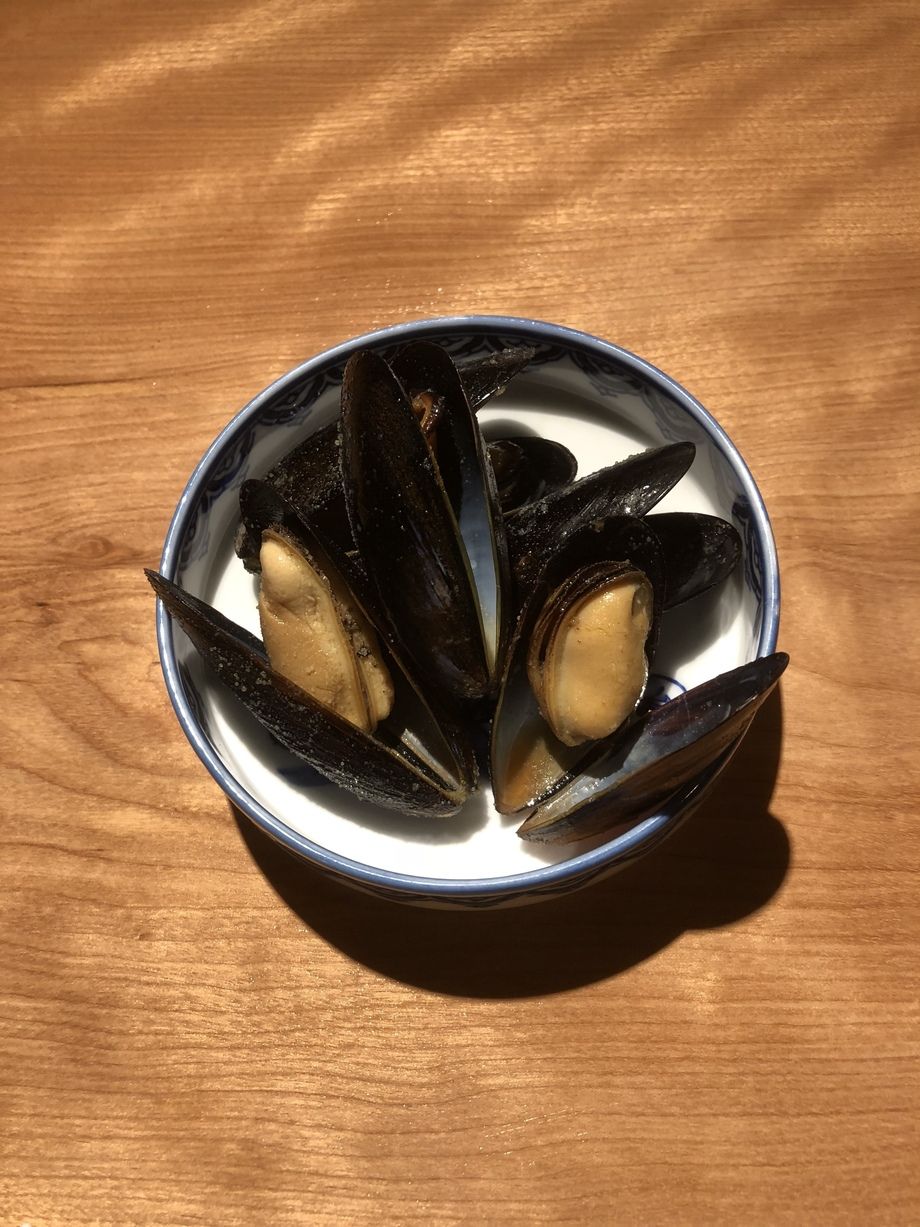 ムール貝の冷製薬膳風味