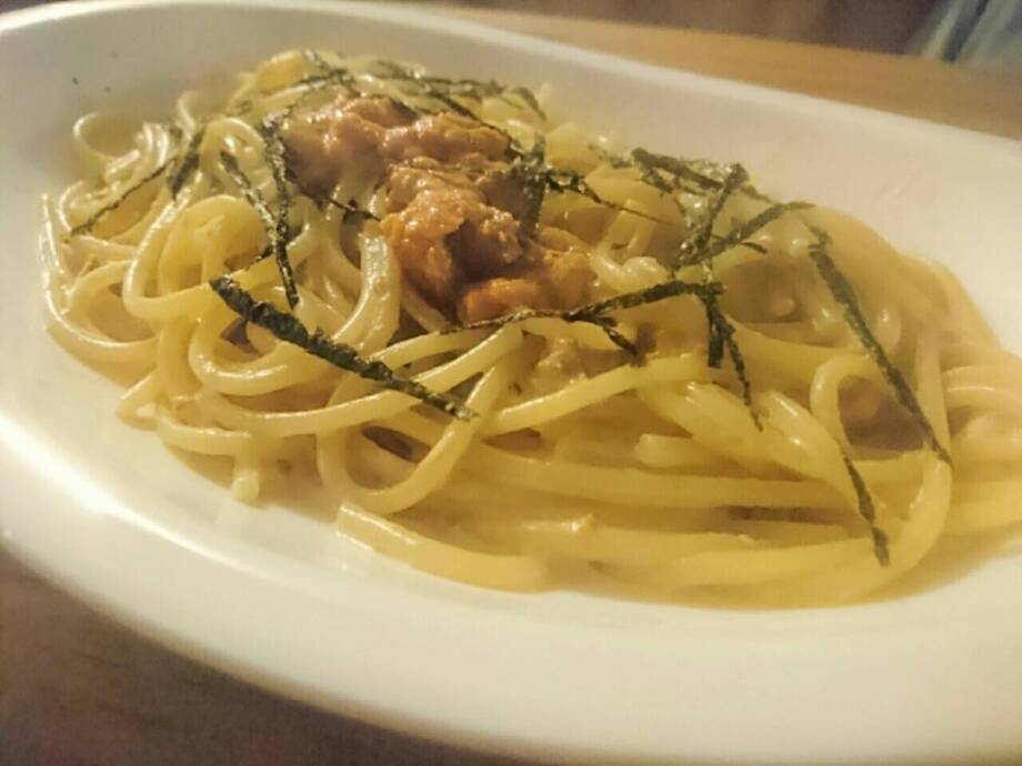 ウニの濃厚クリームパスタ