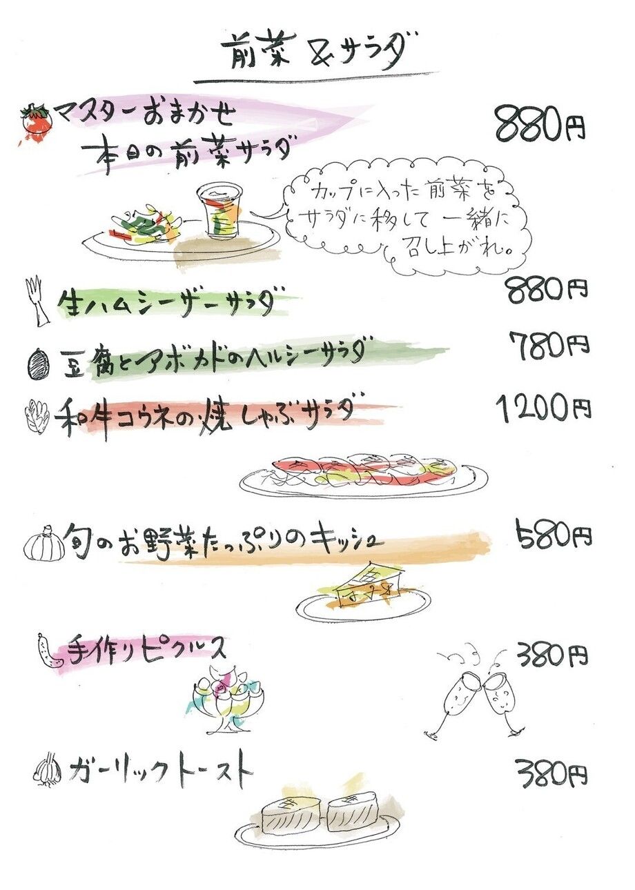 先ずは前菜&サラダ