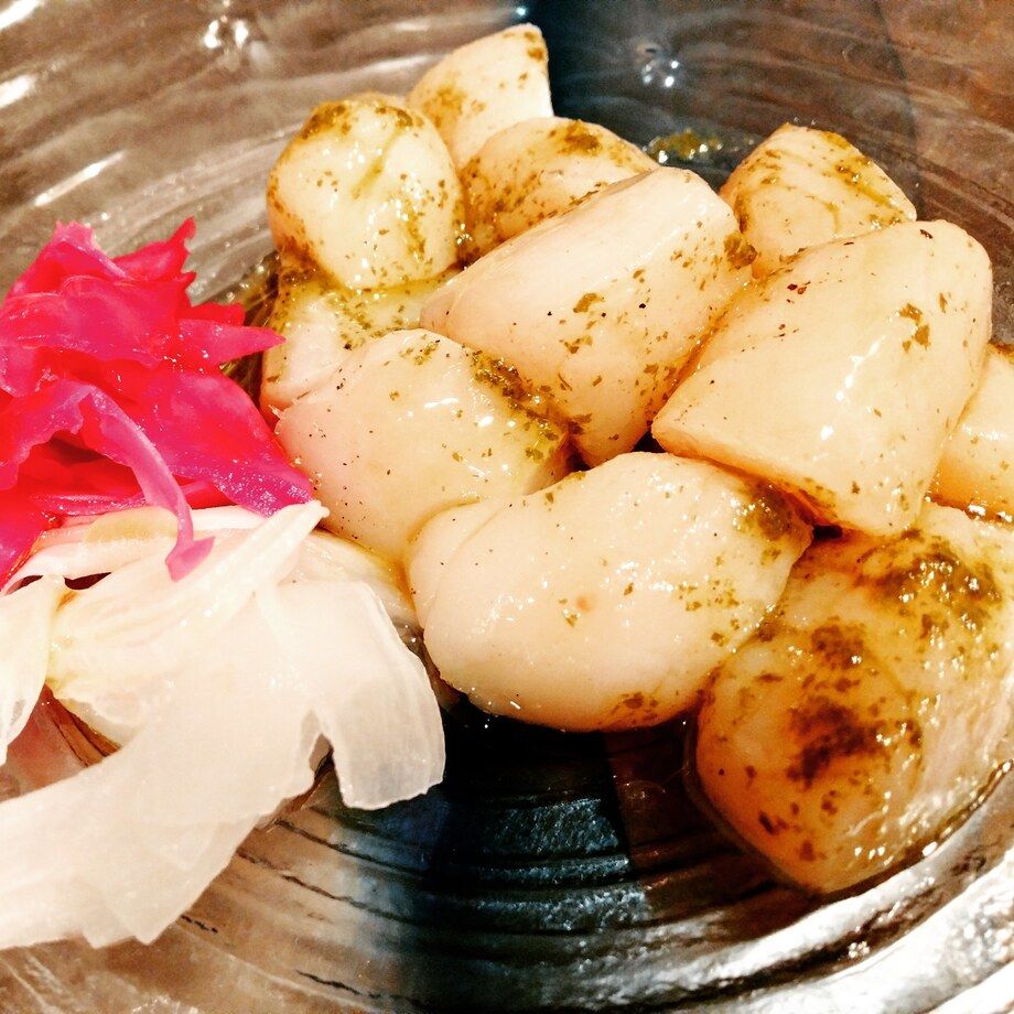 北海道産ホタテのカルパッチョ（￥1400）