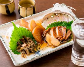 山梨名物自家製あわびの煮貝