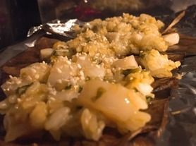 ホタテと雲丹と海苔のおこげ 