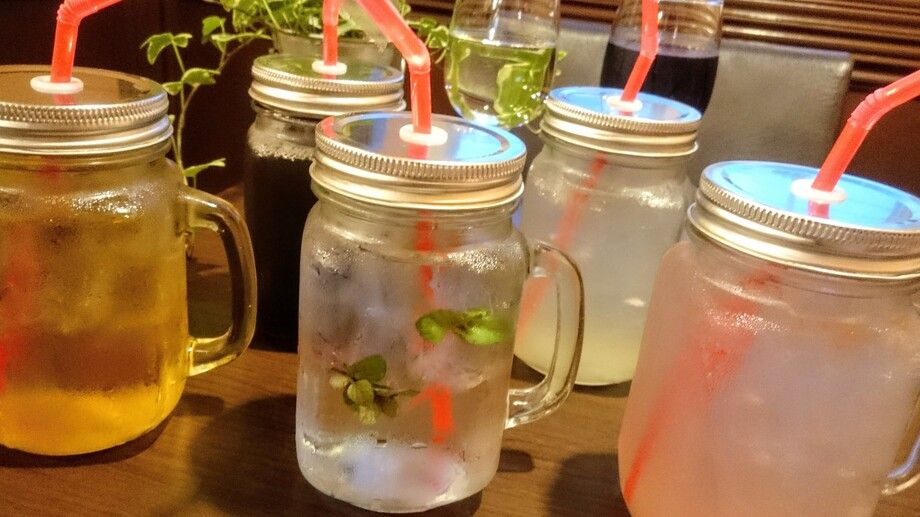 ジャーで楽しむソフトドリンク！！