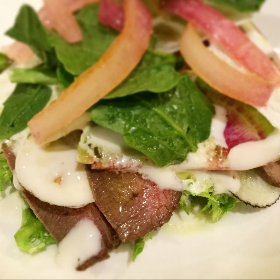 天然蝦夷鹿ローストのサラダ仕立て（980）