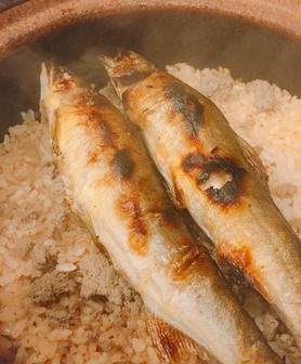 【鮎エキスたっぷり炊き込みごはん】 