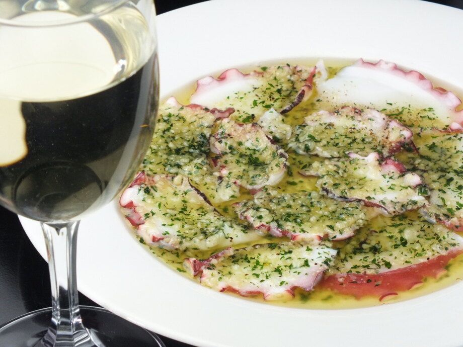 真ダコのガーリックソース